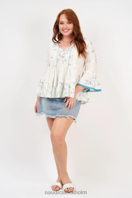 kvinnor Naudic belmont top society schiffli kläder ZN2F6356