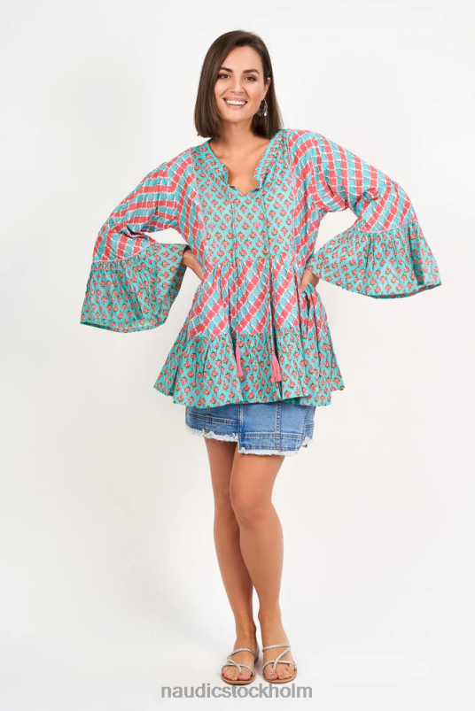 kvinnor Naudic belmont top tulpan & lodhi patch kläder ZN2F6260