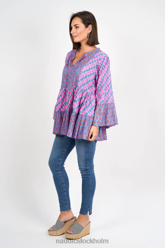 kvinnor Naudic belmont top tulpan & lodhi patch kläder ZN2F6261