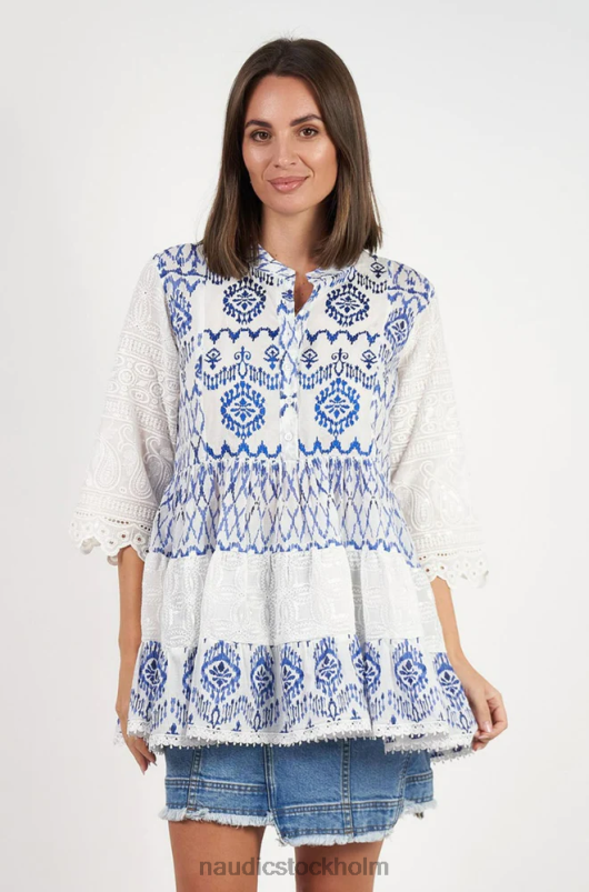 kvinnor Naudic cypern top viva broderie kläder ZN2F6133