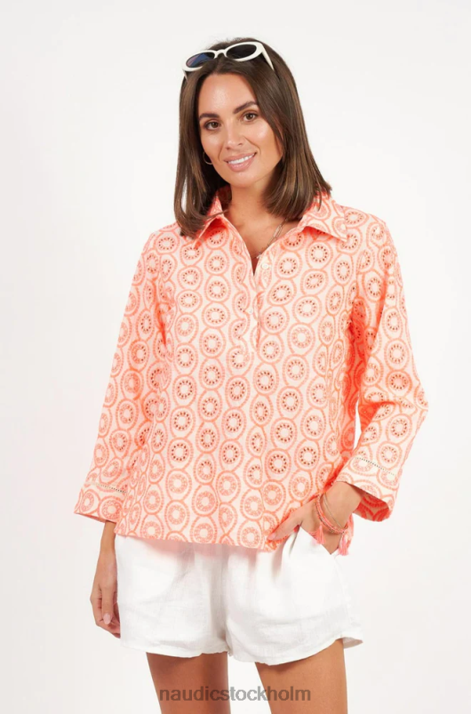 kvinnor Naudic grace topp eva broderie kläder ZN2F6129