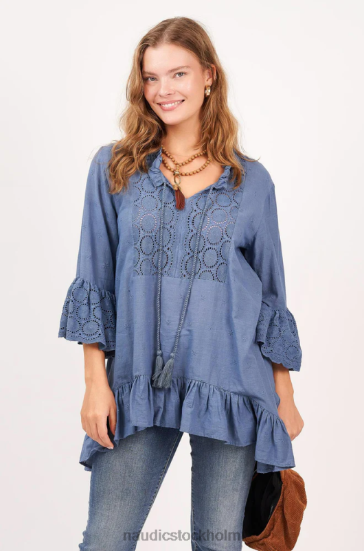 kvinnor Naudic hacienda tunika cirkel schiffli kläder ZN2F6234