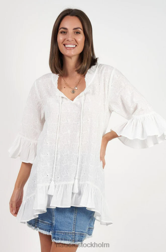 kvinnor Naudic hacienda tunika stockholm broderie kläder ZN2F6134