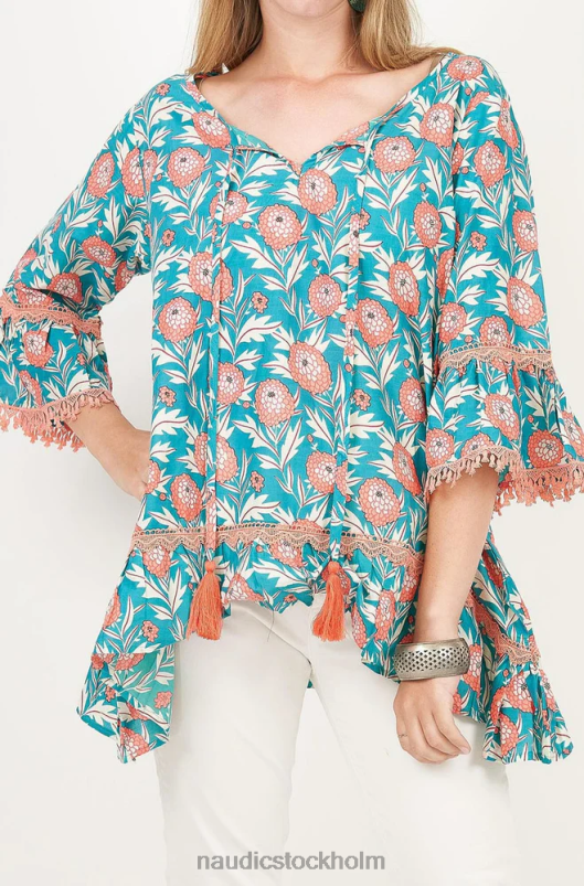 kvinnor Naudic hacienda tunika valencia aqua kläder ZN2F6349