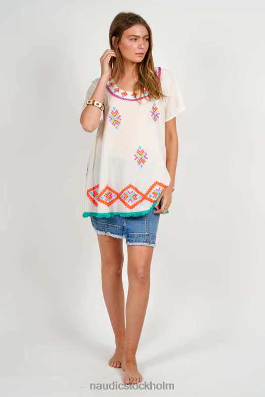 kvinnor Naudic sao paulo topp aztec broderi kläder ZN2F6320