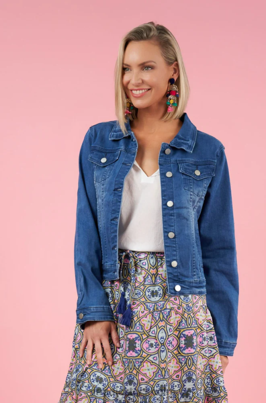 kvinnor Naudic country denim klassisk stretchjacka kläder ZN2F6258