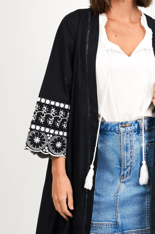 kvinnor Naudic florence jacka daisy schiffli kläder ZN2F6245