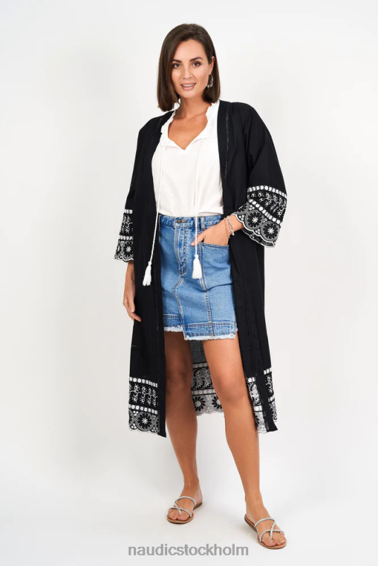 kvinnor Naudic florence jacka daisy schiffli kläder ZN2F6245