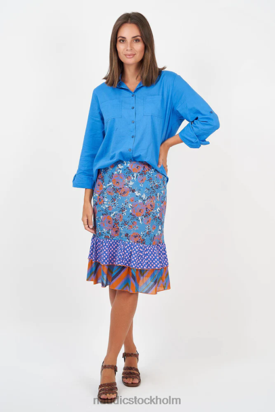 kvinnor Naudic olivia kjol harlo patch blå kläder ZN2F6377