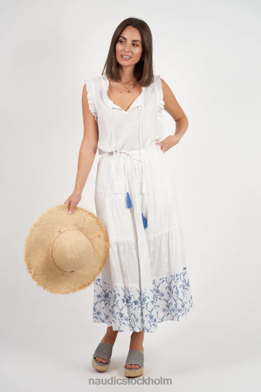 kvinnor Naudic skiktad kjol bluebell schiffli kläder ZN2F6196