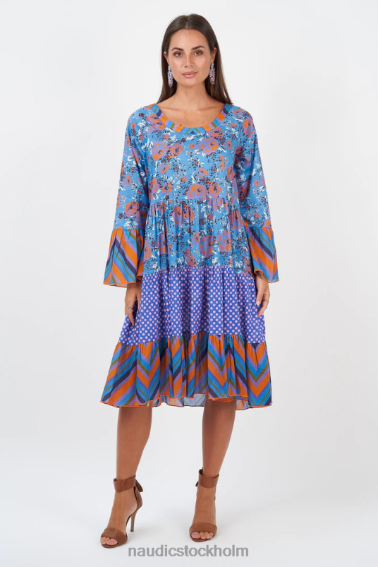 kvinnor Naudic Natalie klänning harlo patch blue kläder ZN2F6379
