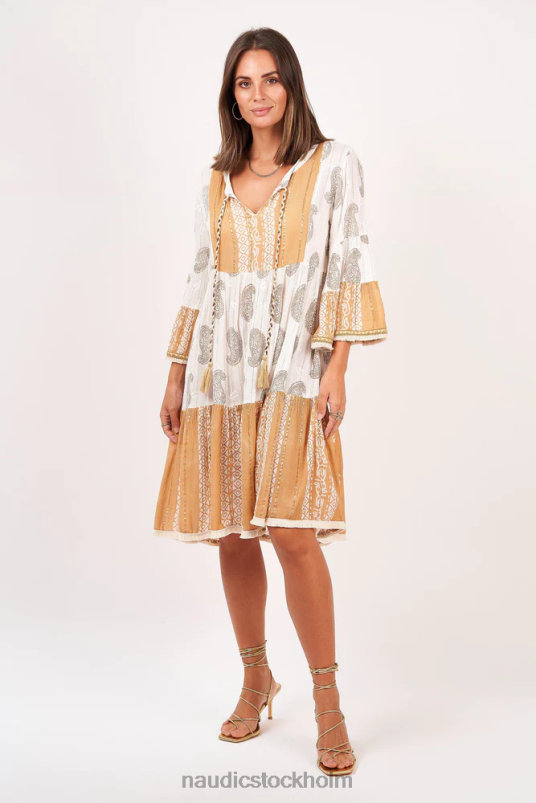 kvinnor Naudic belmont klänning kensington guld kläder ZN2F6354