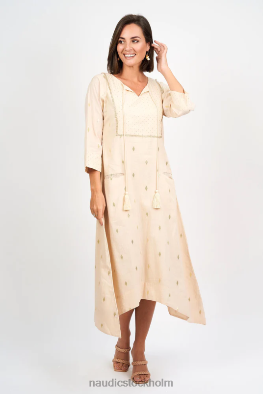 kvinnor Naudic lilja klänning lurex kläder ZN2F6238