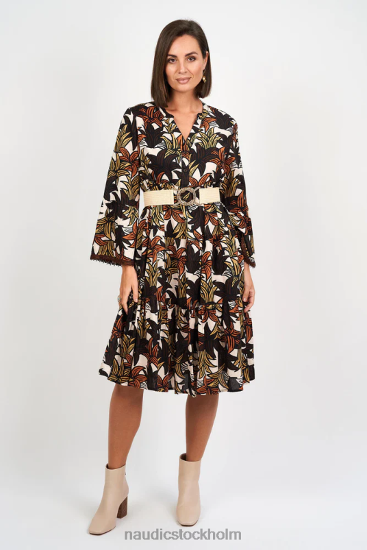 kvinnor Naudic ljungklänning navi choklad kläder ZN2F6384