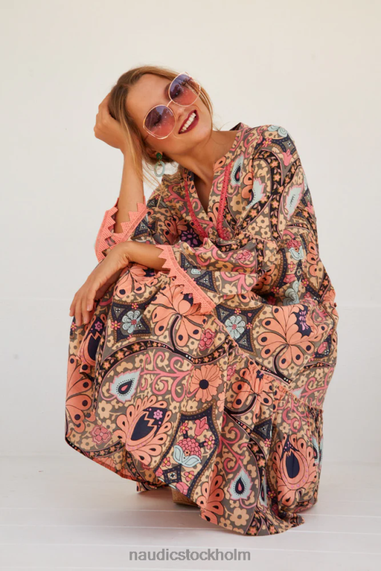 kvinnor Naudic ljungklänning paisley kläder ZN2F657