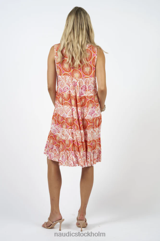kvinnor Naudic lulu klänning arancia/korall patch kläder ZN2F6283