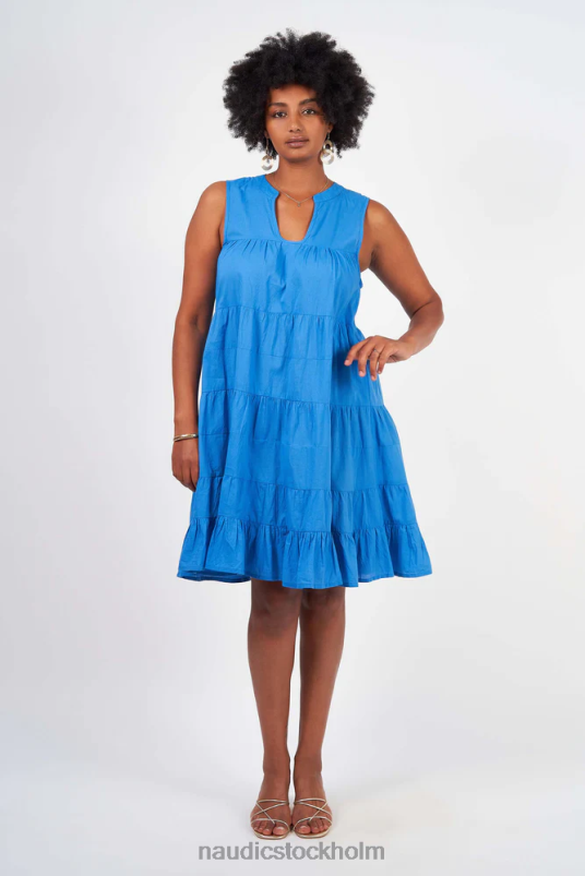 kvinnor Naudic lulu klänning blåklint kläder ZN2F6206