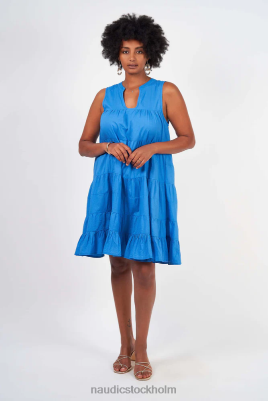 kvinnor Naudic lulu klänning blåklint kläder ZN2F6206
