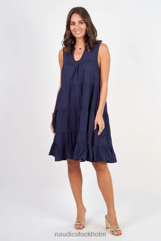 kvinnor Naudic lulu klänning marinblå kläder ZN2F6204
