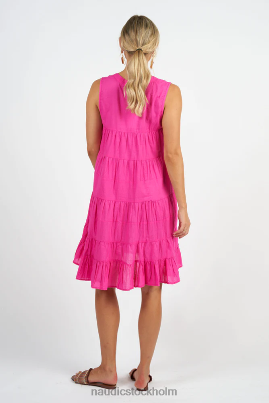 kvinnor Naudic lulu klänning varm rosa kläder ZN2F6205