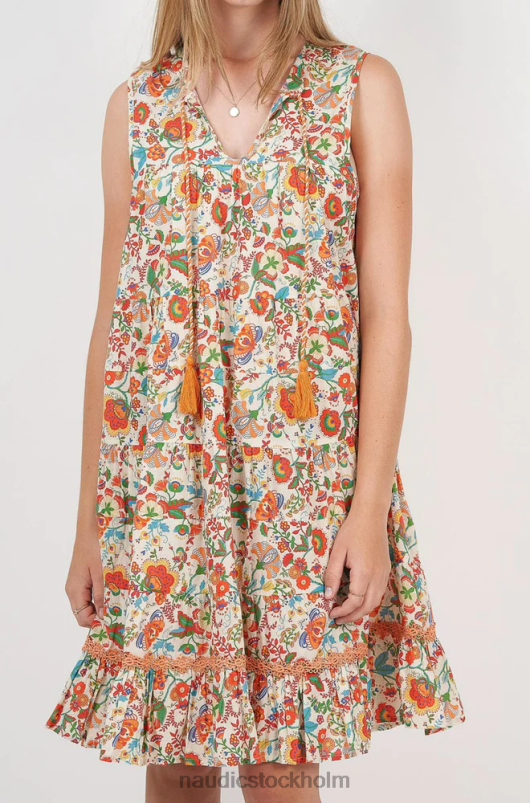 kvinnor Naudic lulu klänning woodstock vit kläder ZN2F6365