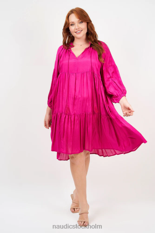 kvinnor Naudic molly klänning varm rosa kläder ZN2F6109