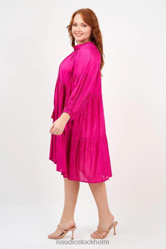 kvinnor Naudic molly klänning varm rosa kläder ZN2F6109