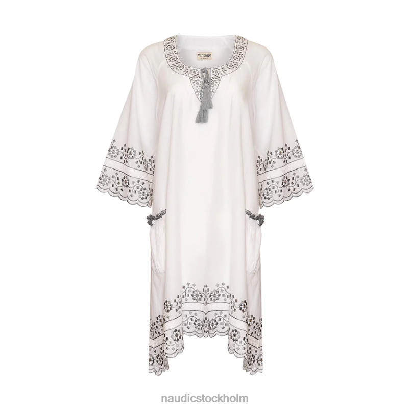 kvinnor Naudic sao paulo klänning vine schiffli vit kläder ZN2F6392