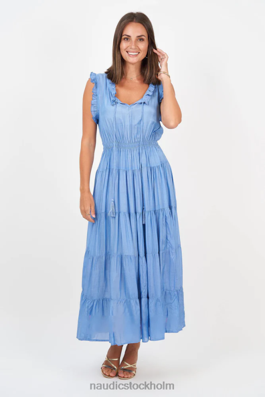 kvinnor Naudic sophia klänning blåklint kläder ZN2F6119