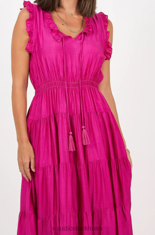 kvinnor Naudic sophia klänning varm rosa kläder ZN2F6122