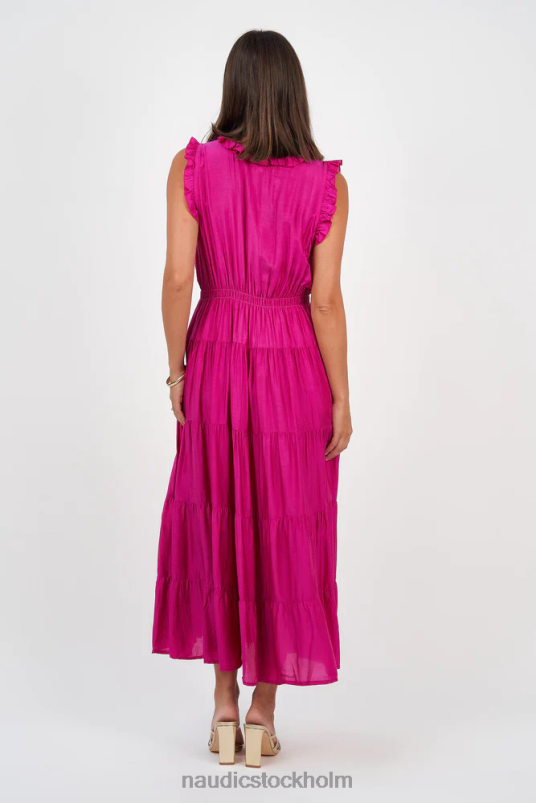 kvinnor Naudic sophia klänning varm rosa kläder ZN2F6122