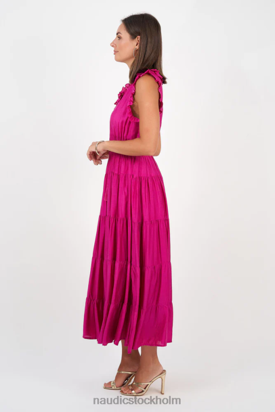 kvinnor Naudic sophia klänning varm rosa kläder ZN2F6122