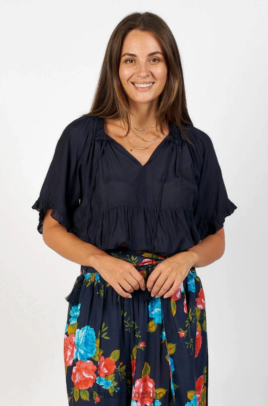 kvinnor Naudic matilda kortärmad marinblå kläder ZN2F6180