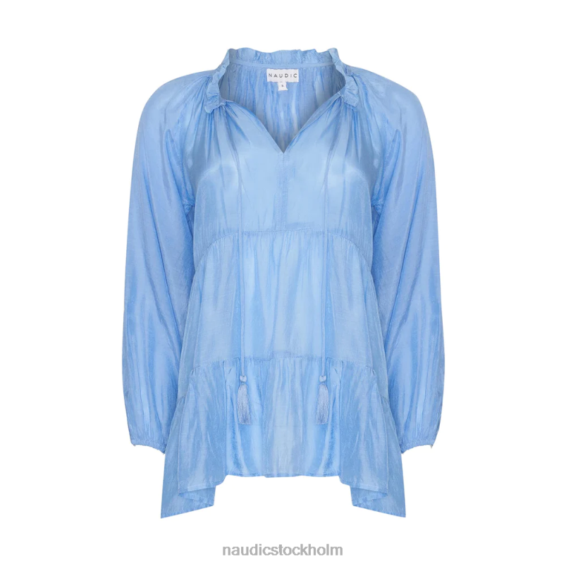 kvinnor Naudic matilda långärmad topp blåklint kläder ZN2F6177