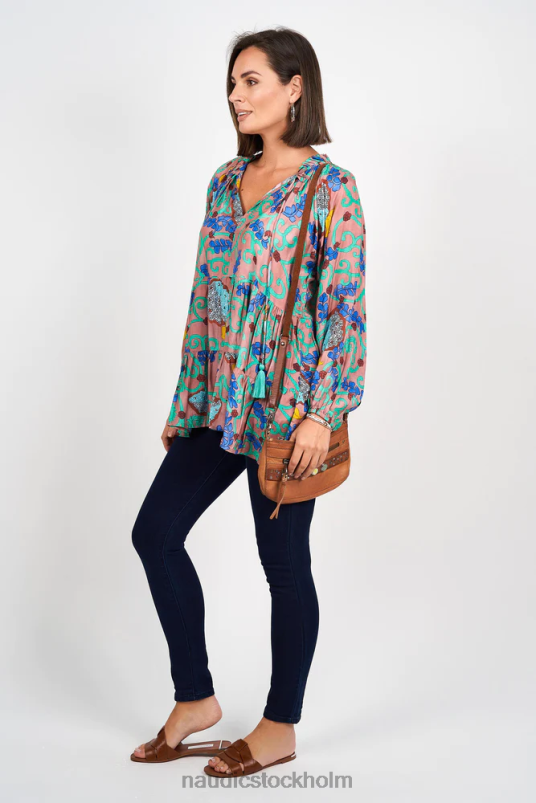 kvinnor Naudic matilda långärmad topp mira kläder ZN2F6222