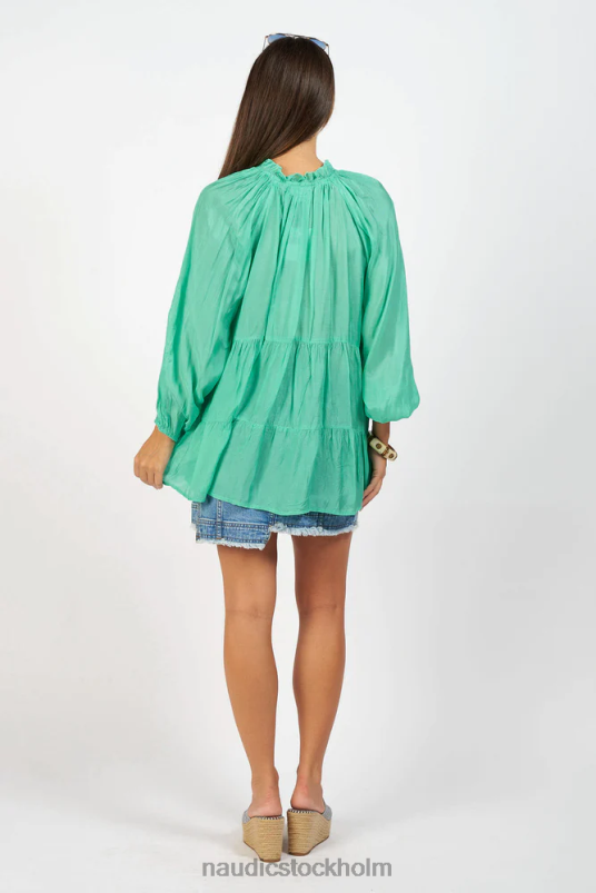 kvinnor Naudic matilda långärmad topp smaragd kläder ZN2F6179