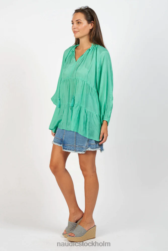 kvinnor Naudic matilda långärmad topp smaragd kläder ZN2F6179