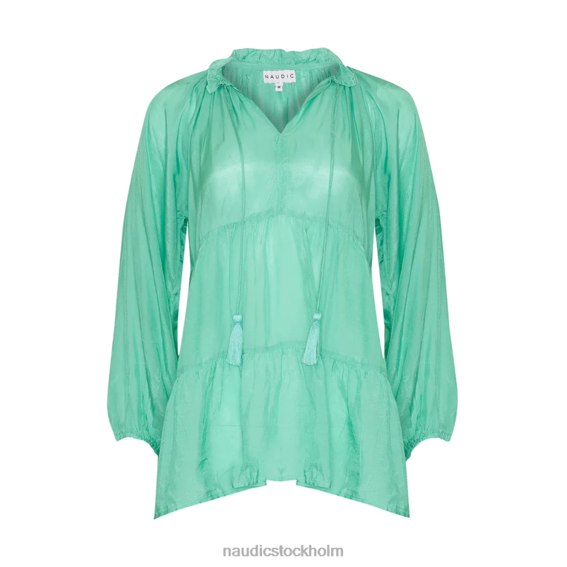 kvinnor Naudic matilda långärmad topp smaragd kläder ZN2F6179