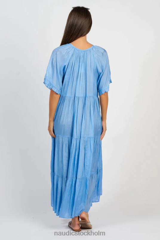 kvinnor Naudic amisha kortärmad maxi blåklint kläder ZN2F6113