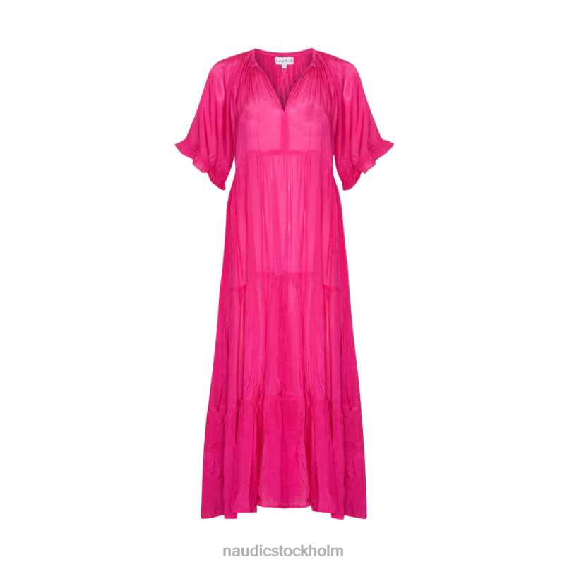 kvinnor Naudic amisha kortärmad maxi hot pink kläder ZN2F6112