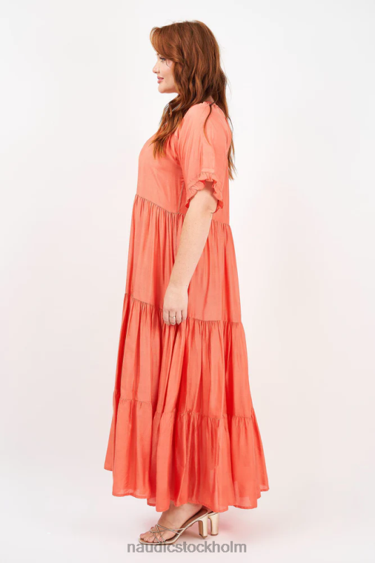kvinnor Naudic amisha kortärmad maxi korall kläder ZN2F698