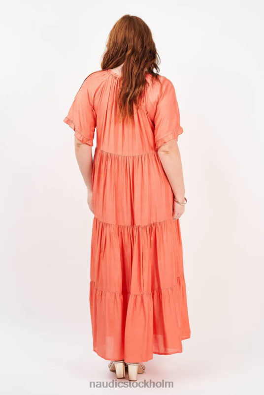 kvinnor Naudic amisha kortärmad maxi korall kläder ZN2F698