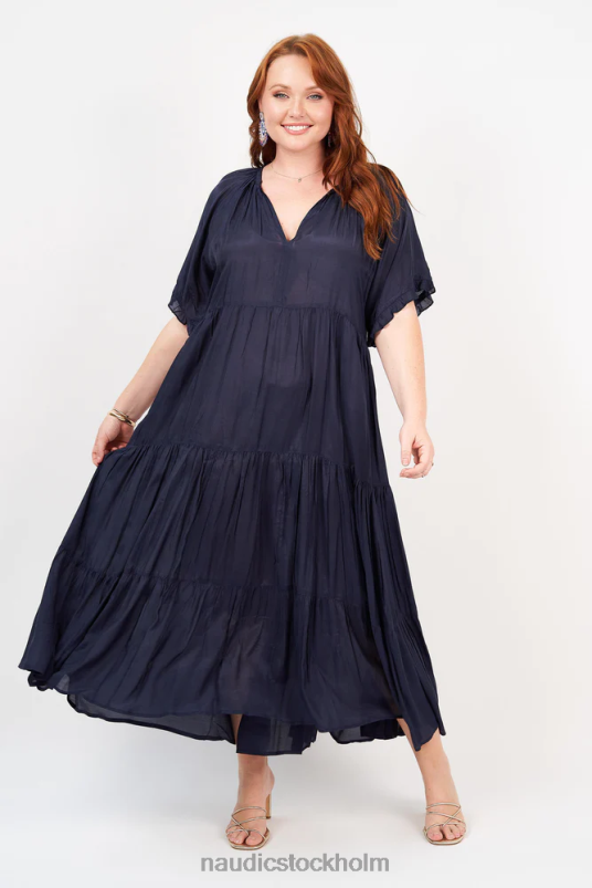 kvinnor Naudic amisha kortärmad maxi marinblå kläder ZN2F6111