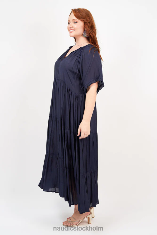 kvinnor Naudic amisha kortärmad maxi marinblå kläder ZN2F6111