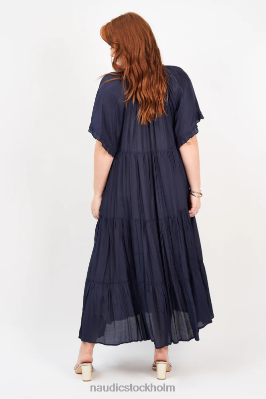 kvinnor Naudic amisha kortärmad maxi marinblå kläder ZN2F6111