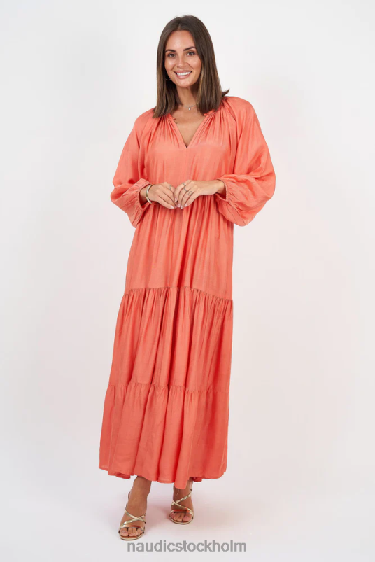 kvinnor Naudic amisha långärmad maxi korall kläder ZN2F697
