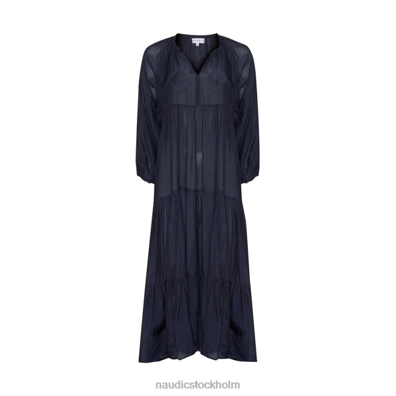 kvinnor Naudic amisha långärmad maxi marinblå kläder ZN2F6115