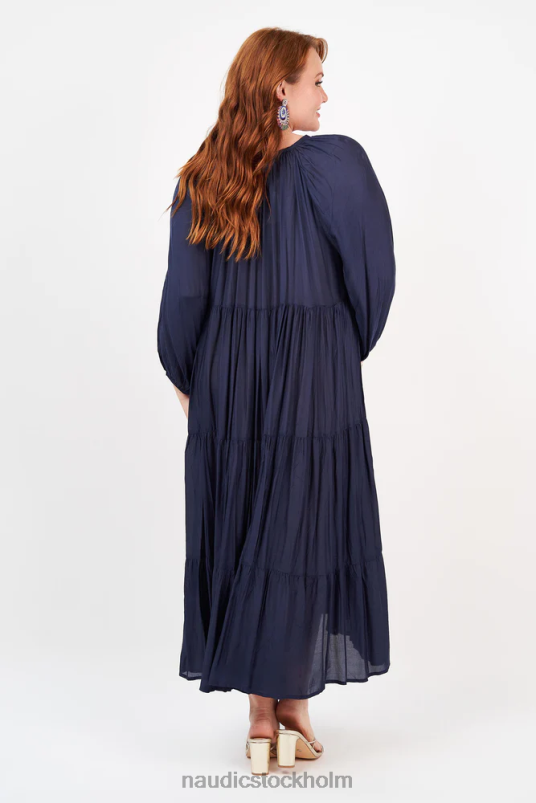 kvinnor Naudic amisha långärmad maxi marinblå kläder ZN2F6115