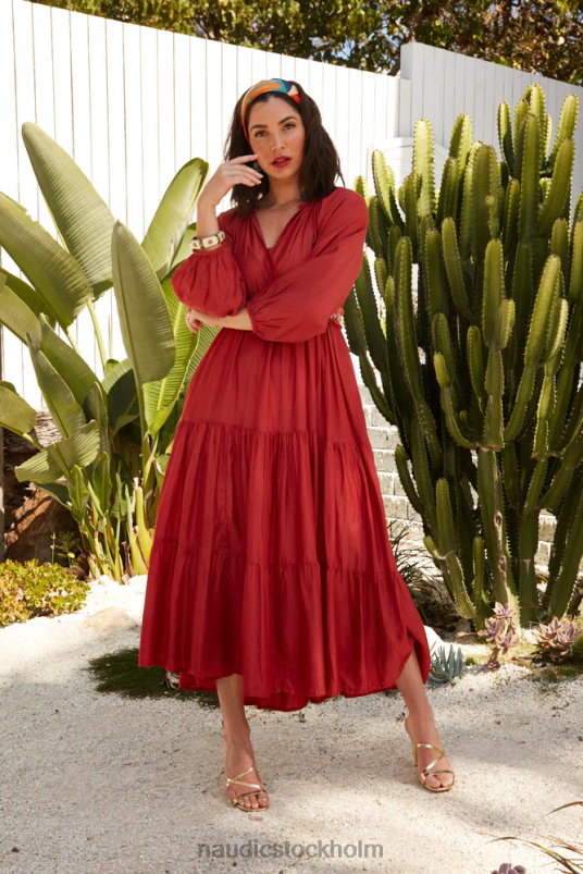 kvinnor Naudic amisha långärmad maxi scarlet kläder ZN2F642