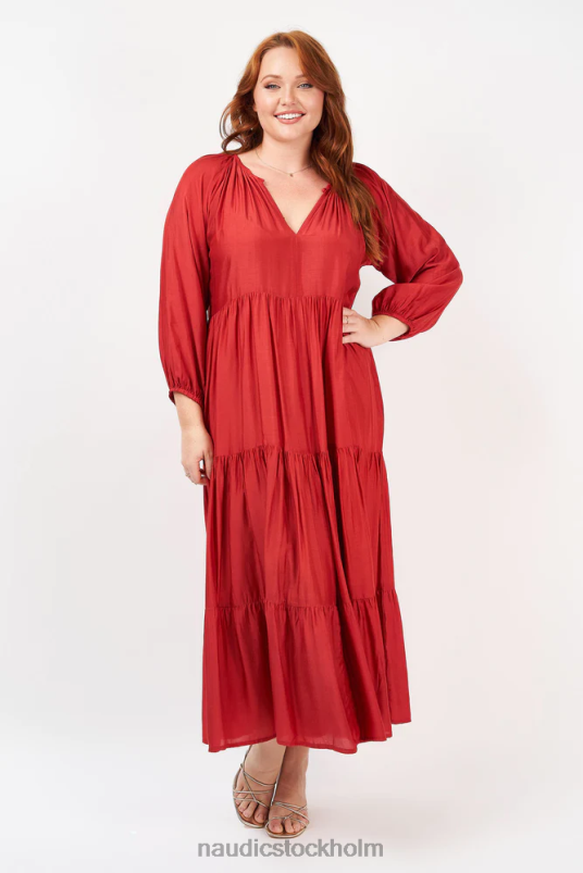 kvinnor Naudic amisha långärmad maxi scarlet kläder ZN2F642
